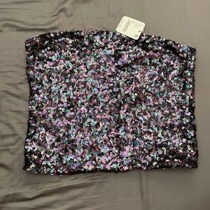 Free People Sequin Tube Top super cute never worn NWT